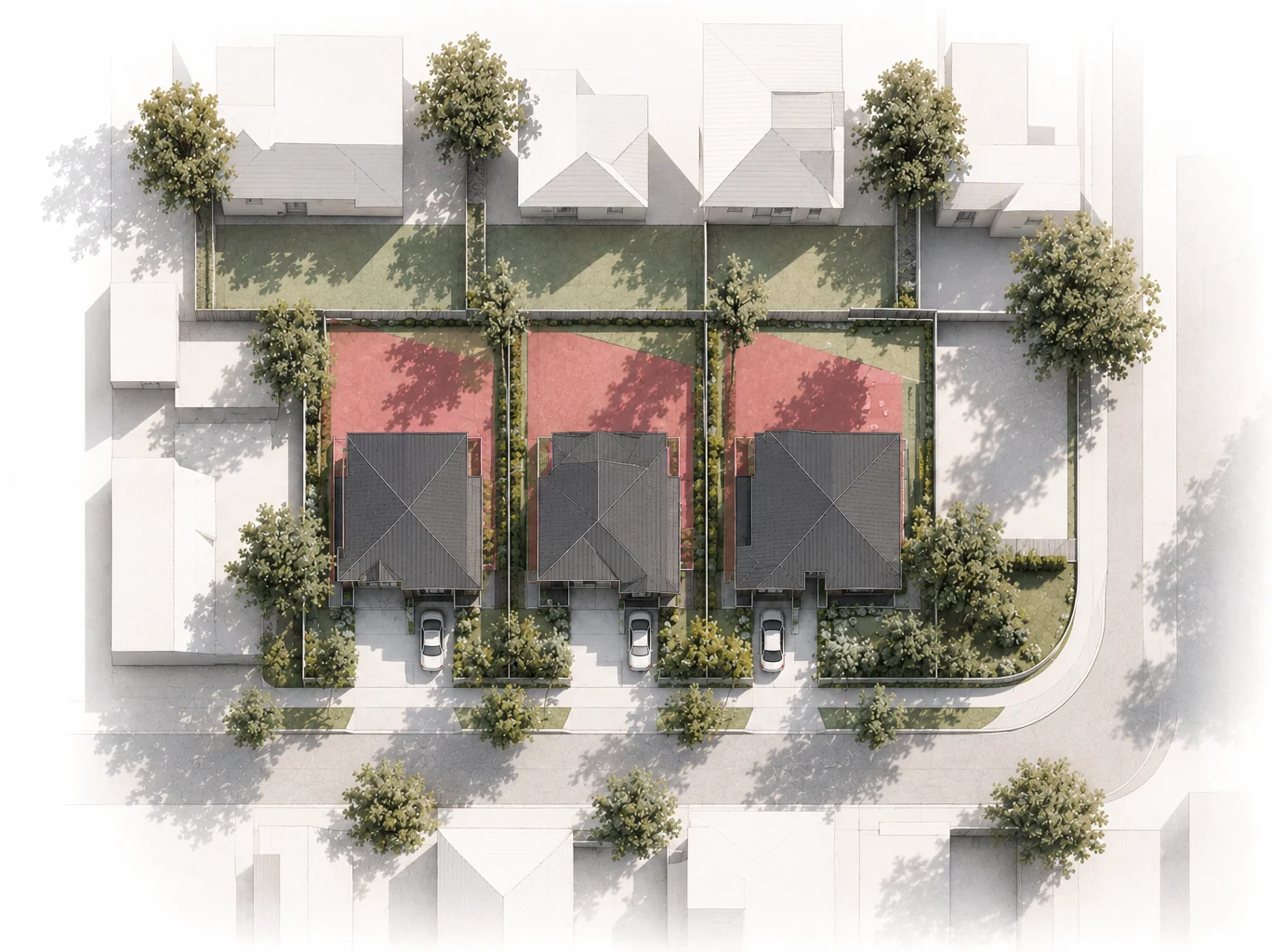 Shadow diagram site plan
